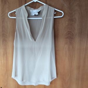 NWT Rory Beca Sleeveless Silk Cream Top XS